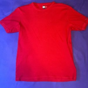Red Tommy Hilfiger shirt
